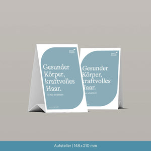 Thekenaufsteller (Gesunder Körper, kraftvolles Haar.)
